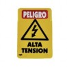 Señal "alta tención" rígida autoadheribla 35 x 24 cm