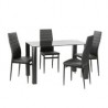 Comedor Pirlo 5 piezas negro