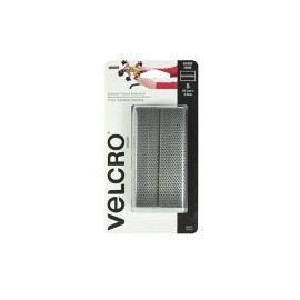 Velcro sujetadores con adhesivo de fuerza extrema, 5 tiras, 10.1 x 2.5cm, color platino, para superficies ásperas.