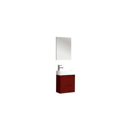 Mueble de baño Smart con espejo rojo