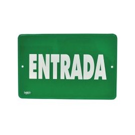 Señal "entrada" placa rígida autoadherible 22.8 x 15. 2 cm