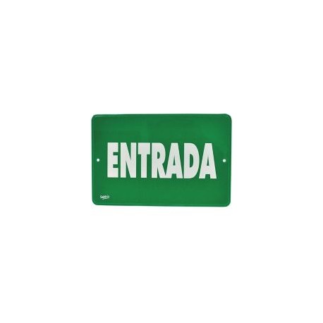 Señal "entrada" placa rígida autoadherible 22.8 x 15. 2 cm