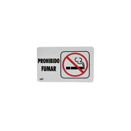 Señal  "prohibido fumar" placa rígida autoadherible 22.8 x 15.2 cm