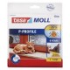 Perfil flexible p/ventana 10 m x 9 mm x 4 mm café