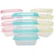 Contenedor vidrio clip cuadrado 370ml