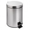 Bote de basura con pedal acero inoxidable mate 5 L