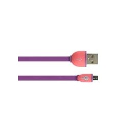 Cable micro USB morado-rojo