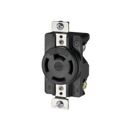 Contacto sencillo 1/2 vuelta  industrial negro