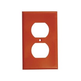 Placa De Plástico Naranja Para Contacto Dúplex
