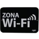 Señal "zona de wi-fi" placa rígida autoadherible 22.8 x 15.2 cm