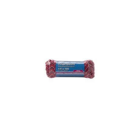 Cuerda de polipropileno 1/4" x 30 m roja/azul