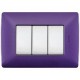 Placa de resina texturizada con chasis color Lavanda 3 mód.