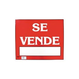 Señal en poster "se vende" lámina de estireno 40 x 34 cm