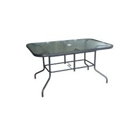 Mesa Rec 142X90 Cm Vidr Gris