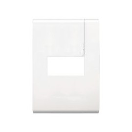 Placa con chasís de resina 1 módulo blanco