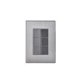 Placa Inox Con 3 Apagadores