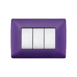 Placa de resina texturizada con chasis color Lavanda 3 mód.