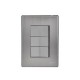 Placa Inox Con 3 Apagadores De Escalera
