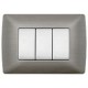 Placa de aluminio con chasis color Acero 3 mód.