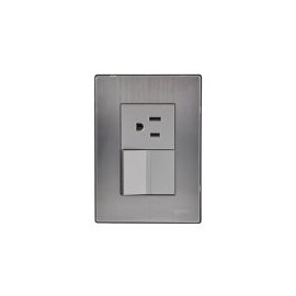 Placa Inox Con 1 Apagador Y Cont 1.5 Mod