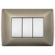 Placa de aluminio con chasis color Perla 3 mód.