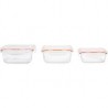 Contenedor vidrio clip cuadrado 550ml