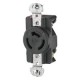 Contacto sencillo 1/2 vuelta 125 V negro