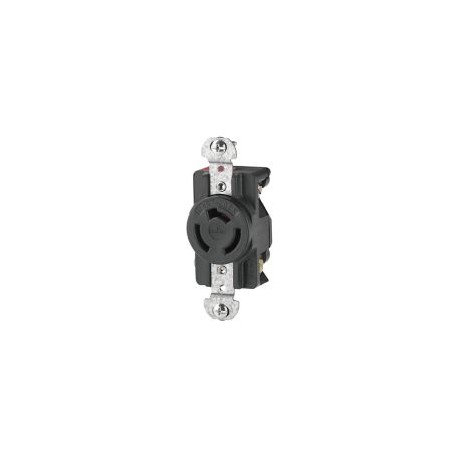 Contacto sencillo 1/2 vuelta 125 V negro