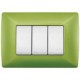 Placa de resina con chasis color Verde Jade 3 mód.