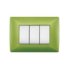 Placa de resina con chasis color Verde Jade 3 mód.