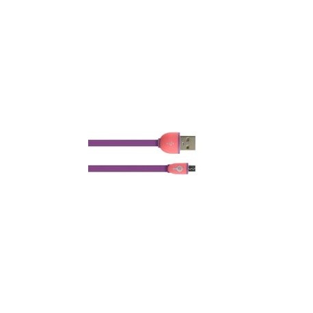 Cable micro USB morado-rojo