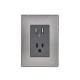 Placa Inox Toma De 2 Usb De 2.1A Y 1Cont
