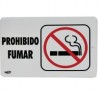 Señal  "prohibido fumar" placa rígida autoadherible 22.8 x 15.2 cm