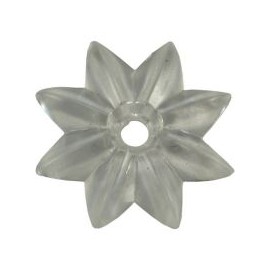 Herraje p/espejo roseta transparente plástico 1-1/2 1 pza