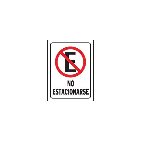 Senal No Estacionarse 23x30