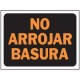 Senal No Arrojar Basura
