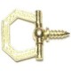 Manija decorativas de latón Hexagonal 3 pz