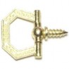Manija decorativas de latón Hexagonal 3 pz