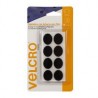 Velcro sujetadores con adhesivo para telas , 8 óvalos, 2.5 x 1.9cm, color negro, adherencia permanente