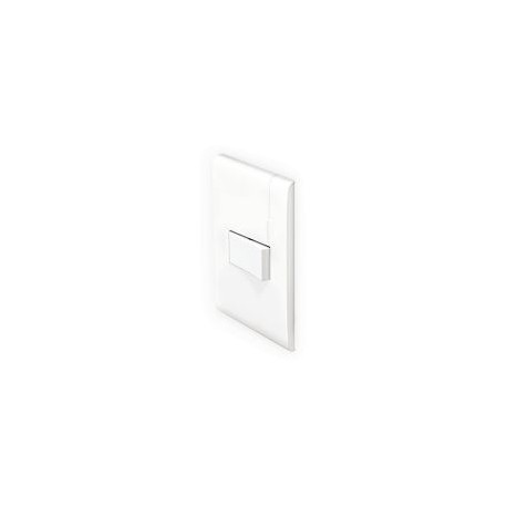 Placa c/1 int. sencillo color blanco (armada)