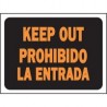Senal Bilingue Prohibido la entrada/Keep out