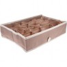 Caja organizadora de tela 16 espacios 35 x 27  x 9 cm