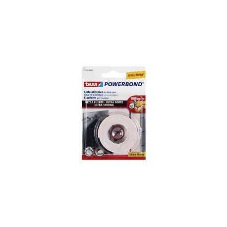 Cinta doble cara Ultra Strong 19 mm x 1.5 m