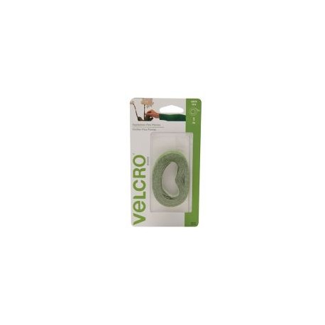 Velcro sujetadores para plantas, cinta 3m x 1.2 cm, color verde, no daña las plantas, reutilizable