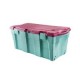 Baul 100 lts color aqua con rosado