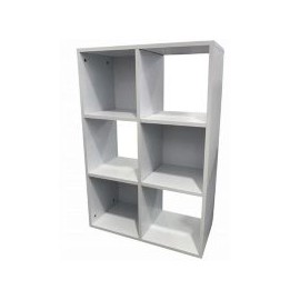 Organizador de 6 cubos blanco