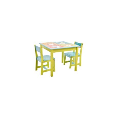 Set de mesa con 2 sillas