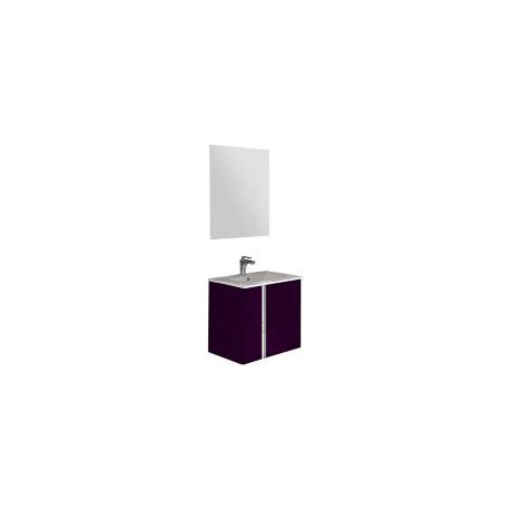 Mueble de baño Onix con espejo berenjena