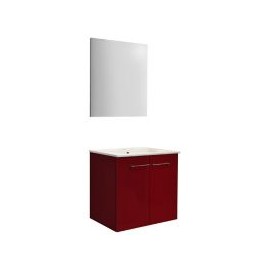 Mueble de baño Street con espejo rojo