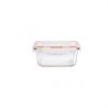 Contenedor vidrio clip cuadrado 700ml